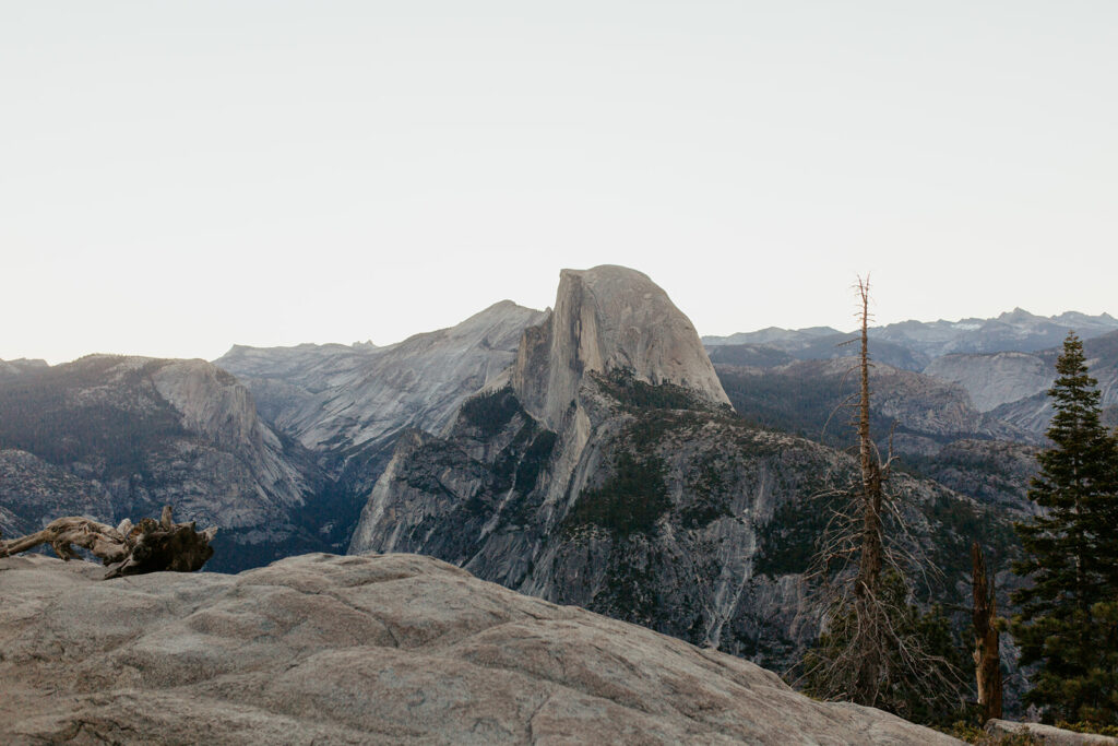 Half Dome at sunrise in Yosemite National Park